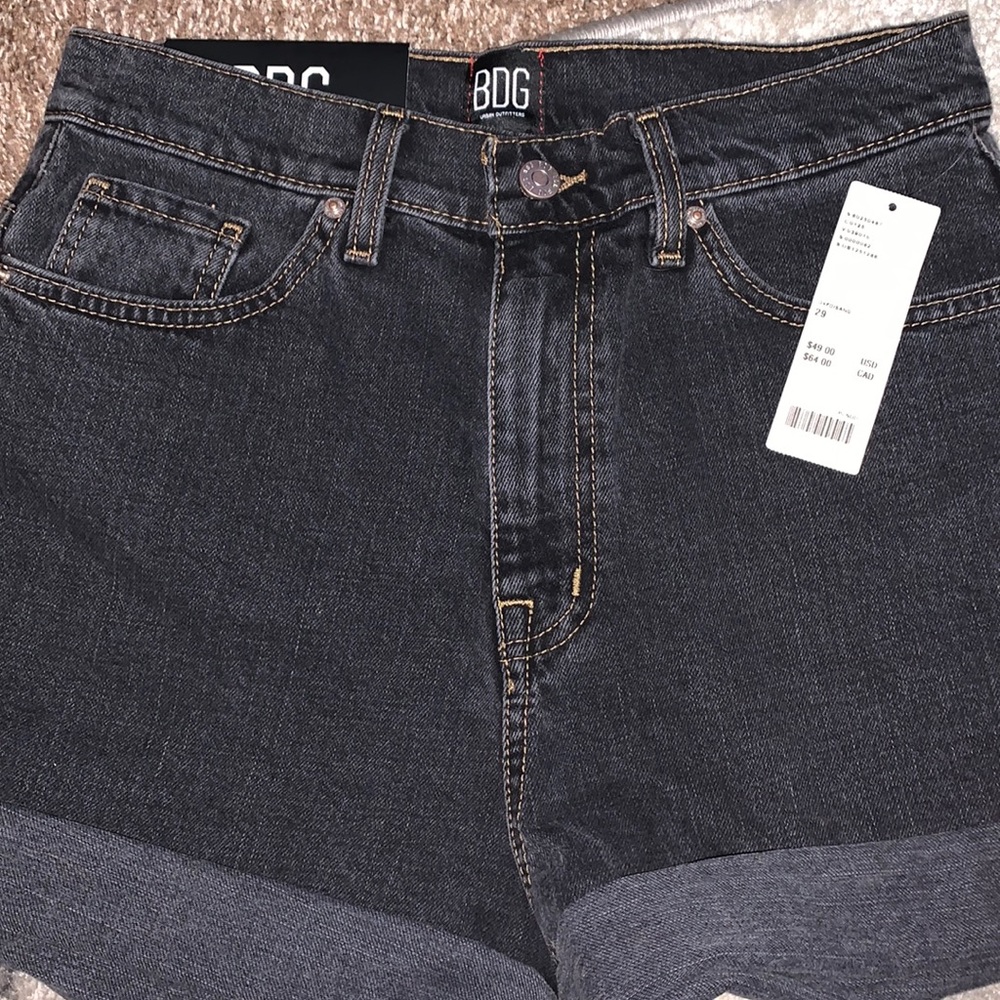 High rise black denim shorts - Picture 5 of 6